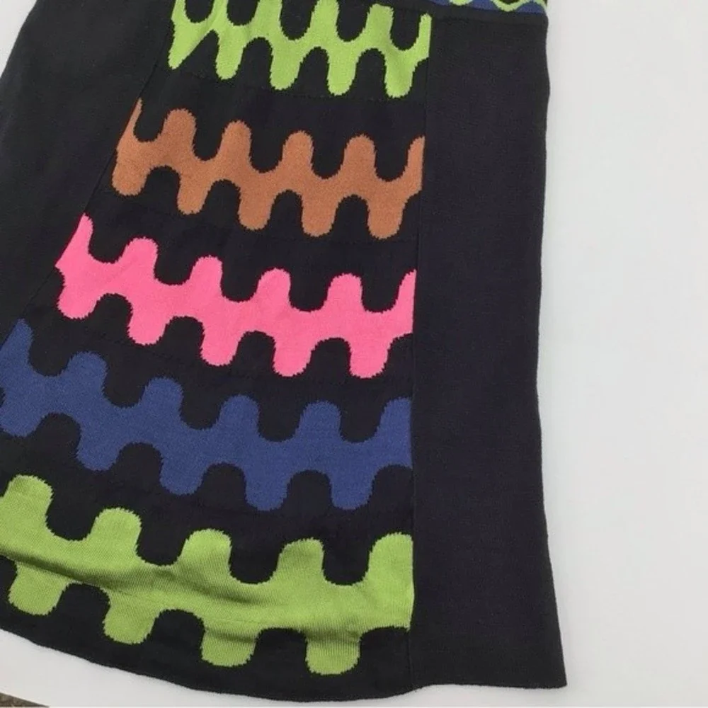 M Missoni Women's Halter Puzzle Stripe Knit Squiggle A Line Dress US Size 2 - Picture 11 of 16